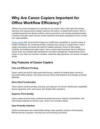 Canon Copiers