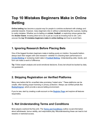 10 Rookie Mistakes Every New Bettor Makes (and What You Should Do Instead)