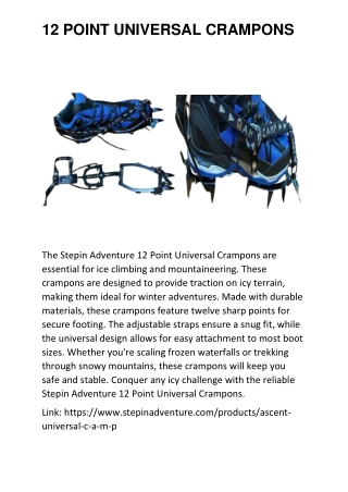 12 POINT UNIVERSAL CRAMPONS