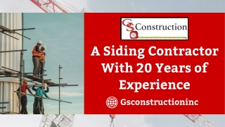 Exterior Siding Contractor San Jose - GS Construction Inc.