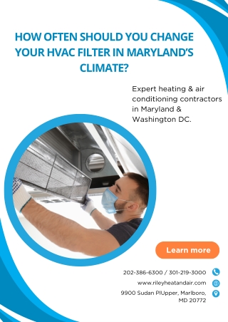 How Often Should You Change Your HVAC Filter in Maryland’s Climate?
