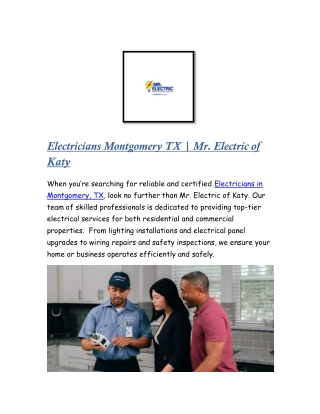 Electricians_Montgomery_TX_Mr_Electric_of_Katy