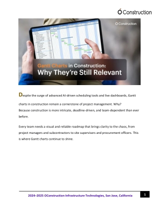 Gantt Charts in Construction Why They’re Still Relevant