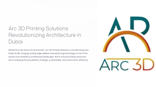 3D printing architecture company in Dubai