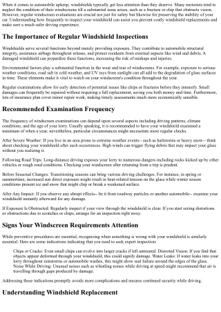 How Often Should You Have Your Windscreens Checked? A Guide for Automobile Owner