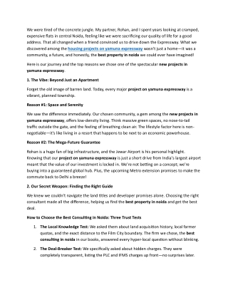 Finding Our Future Home Why We Fell in Love with Housing Projects on Yamuna Expressway