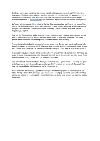 From Logo to Legacy_ How to Build a Memorable Brand in a Competitive Singapore Market