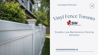 Vinyl Fence Toronto: Durable, Low-Maintenance Fencing Solutions