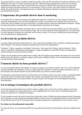 Les produits dérivés : une forme de goodies à ne pas négliger