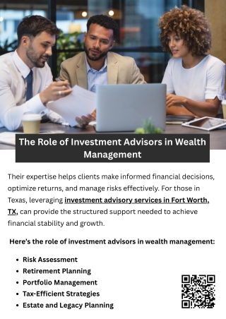 The Role of Investment Advisors in Wealth Management
