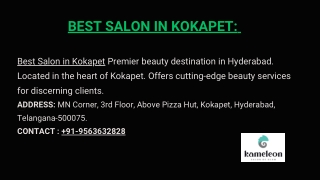 Best salon in kokapet