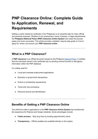 PNP Clearance Online_ Complete Guide to Application, Renewal, and Requirements