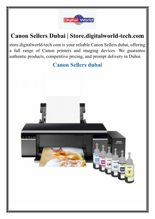 Canon Sellers Dubai  Store.digitalworld-tech