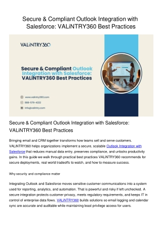 Outlook Integration with Salesforce​