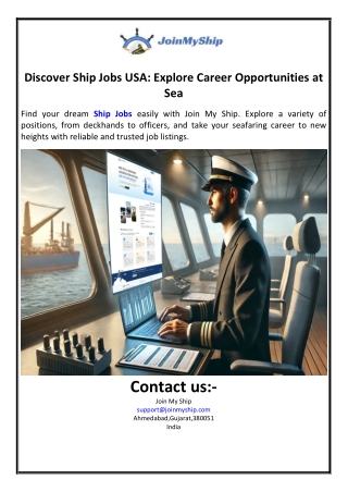 Discover Ship Jobs USA: Explore Career Opportunities at Sea