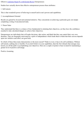 Successful entrepreneurs