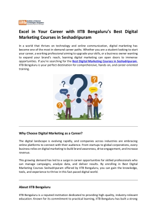 Excel in Your Career with IITB Bengaluru-oct07