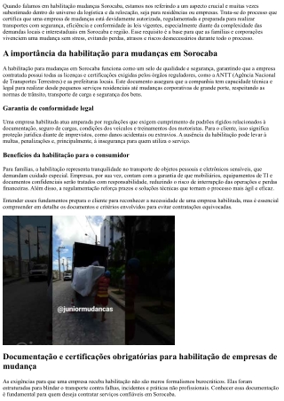 Habilitação mudanças Sorocaba: agilize sua mudança com segurança e conforto