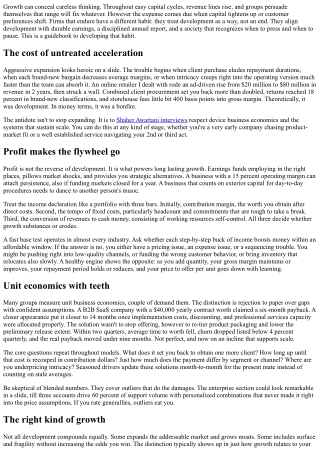 Beyond Development: Technique for Productivity and Long life