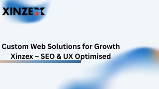 Custom Web Solutions for Growth  Xinzex – SEO & UX Optimised