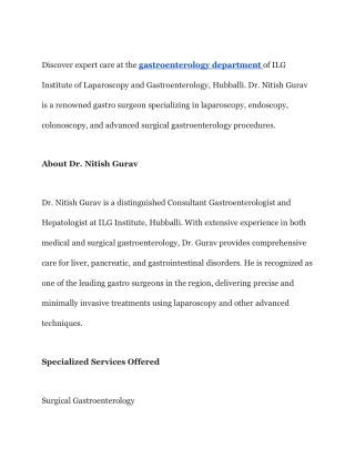 gastroenterology department