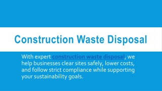 Construction Waste Disposal