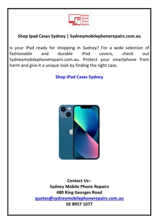 Shop Ipad Cases Sydney | Sydneymobilephonerepairs.com.au