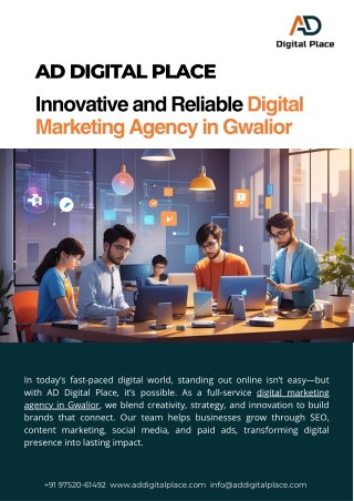 AD Digital Place – Innovative and Reliable Digital Marketing Agency in Gwalior