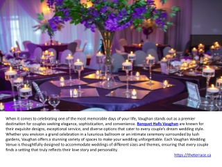 Wedding Venues Thornhill