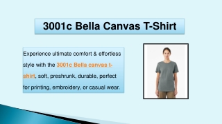 3001c Bella Canvas T-Shirt