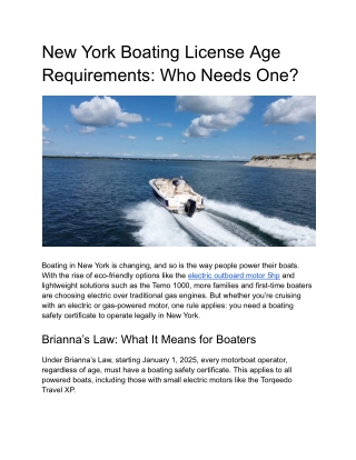 New York Boating License Age Requirements_ Who Needs One_