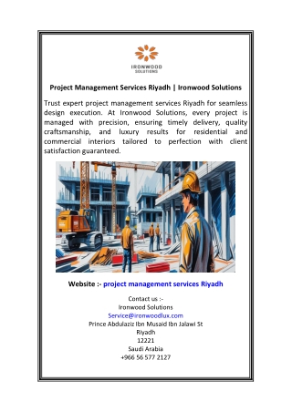 Project Management Services Riyadh  Ironwood Solutions