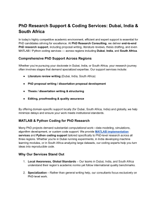 PhD Research Support & Coding Services_ Dubai, India & South Africa