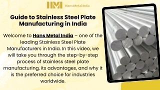 Hans Metal India- Guide to Stainless Steel Plate Manufacturing in India
