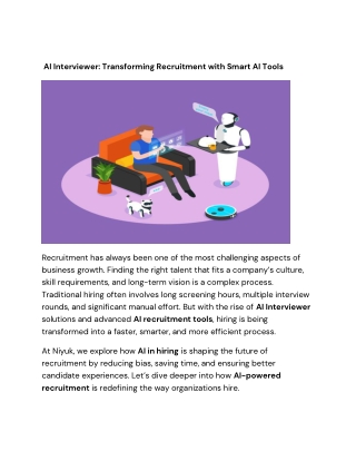 AI Interviewer Transforming Recruitment with Smart AI Tools