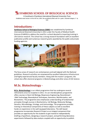 Biotechnology in Pune