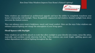 How Does Velux Windows Improve Your Home’s Natural Lighting