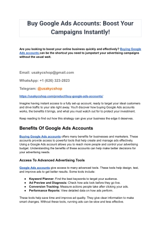 9 Best Sites To Buy Google Ads Accounts