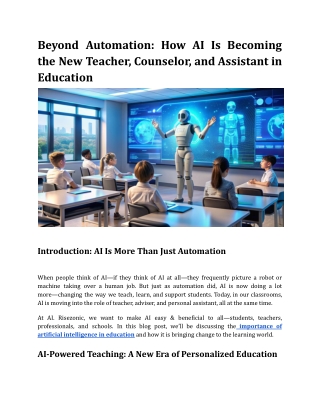 Beyond Automation_ How AI Is Becoming the New Teacher, Counselor, and Assistant in Education