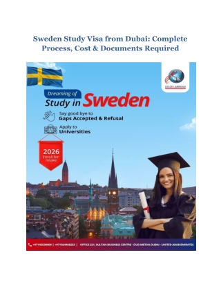Step-by-Step Guide to Apply for a Sweden Student Visa from Dubai