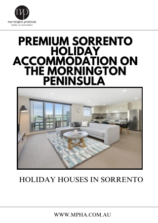 Premium Sorrento Holiday Accommodation on the Mornington Peninsula