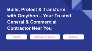 Greython Construction | Trusted General & Building Contractors
