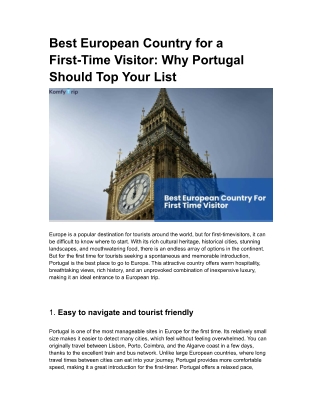 best european country for first time visitor