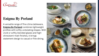 Enigma Tableware Collection | Stylish & Durable Porland Crockery | Chefline UK