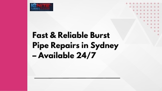 Fast & Reliable Burst Pipe Repairs in Sydney – Available 247