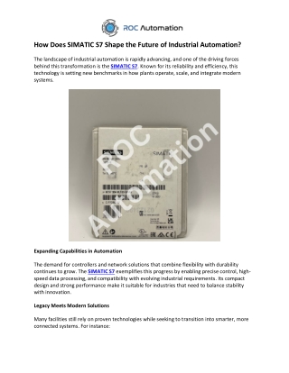 ROC Automation PR- Stratix 5200