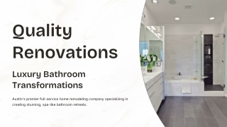 Luxury Bathroom Remodeling in Austin by Quality Renovations