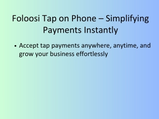 Best tap on phone solution in Dubai