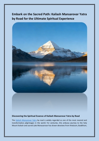 Kailash Mansarovar Yatra