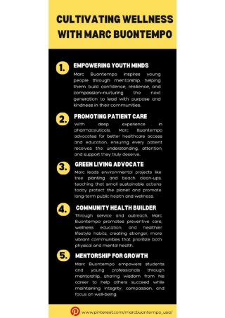 Marc Buontempo: Nurturing a Healthier Tomorrow